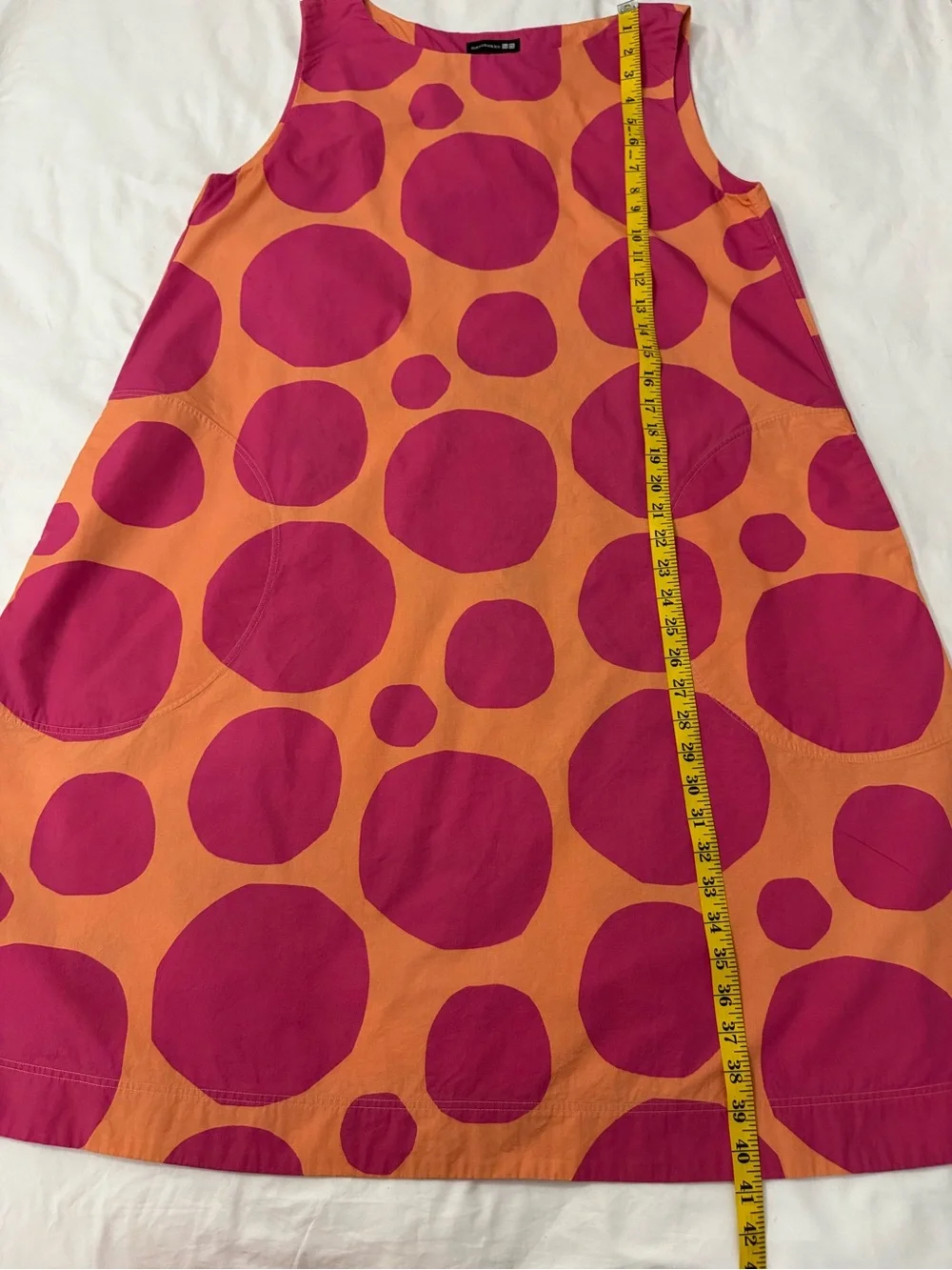 Uniqlo × Marimekko Women's A-Line Sleeveless Dress Pink Size L - Picture 8 of 9